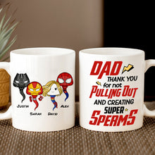 Load image into Gallery viewer, Super Dad Personalized Superhero Mug - Fun Father's Day Gift Coffee Mug PopCulturePrints