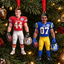 Load image into Gallery viewer, Customize Your Champion: Personalized Athlete Acrylic Ornament - Perfect Christmas Gift for Sports Lovers
