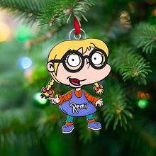 Load image into Gallery viewer, Personalized Kids Cartoon Christmas Ornament - Custom Name Gift Ornament PopCulturePrints