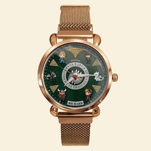 Load image into Gallery viewer, “Adventure Awaits: Dive into Fantasy” - Epic Flight Adventure Mesh Strap Quartz Watch - Personalized Gift for Fantasy Fans Quartz Watch PopCulturePrints