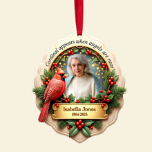 Load image into Gallery viewer, In Loving Memory Cardinal Ornament - Personalized Custom Photo Gift for Loved Ones Ornament PopCulturePrints