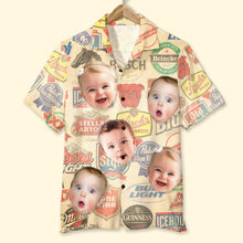 Load image into Gallery viewer, Custom Hawaiian Shirt for Dad with Personalized Photos Hawaiian Shirts PopCulturePrints