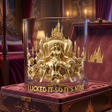 Load image into Gallery viewer, I Licked It So It's Mine - Mischievous Couple Round Glass - Personalized Gift for Couples