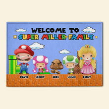 Load image into Gallery viewer, Personalized 'Super Family' Welcome Doormat Doormat PopCulturePrints
