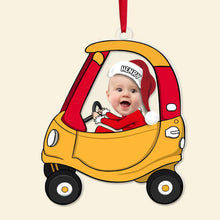 Load image into Gallery viewer, Personalized Kids Car Photo Ornament Ornament PopCulturePrints