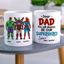 Load image into Gallery viewer, Superhero Dad Personalized Mug - Custom Father’s Day Gift Coffee Mug PopCulturePrints