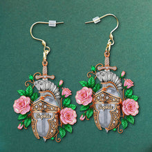 Load image into Gallery viewer, "Embrace Your Inner Warrior: Knight Helmet Aesthetic Earrings - Personalized Gift for Strong Women" Earrings PopCulturePrints