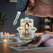 Load image into Gallery viewer, I'm Mostly Peace – Boho Soul Keychain | Personalized Gifts for Yoga Lovers Keychains PopCulturePrints