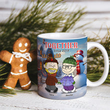 Load image into Gallery viewer, Personalized Couple Coffee Mug - Custom Hand in Hand Design - Valentine's Day Gifts Coffee Mug PopCulturePrints