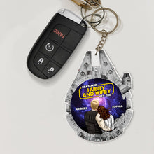 Load image into Gallery viewer, Personalized Hubby and Wifey Keychain | Space Adventure Gift | Valentine's Day Gifts Keychains PopCulturePrints