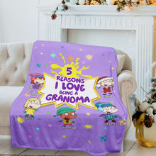 Load image into Gallery viewer, Custom Grandma Blanket for Christmas - Personalized and Unique Valentine's Day Gifts Blanket PopCulturePrints