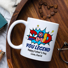 Load image into Gallery viewer, Superhero Dad Personalized Father's Day Mug Coffee Mug PopCulturePrints