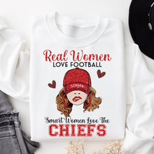 Load image into Gallery viewer, Personalized Sweatshirt for Smart American Football Fans - Chiefs Love Shirts PopCulturePrints