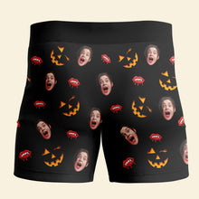 Load image into Gallery viewer, Personalized Halloween Boxer Briefs - Custom Photo Gift for Couples Boxer Briefs PopCulturePrints