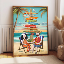 Load image into Gallery viewer, Life Is Too Short – Personalized Canvas Print for Couples Poster & Canvas PopCulturePrints