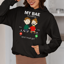 Load image into Gallery viewer, My Bae Is Calling Personalized Couple Shirt Shirts PopCulturePrints