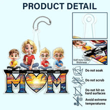 Load image into Gallery viewer, We Love You, Mom - Personalized 3D Cartoon Acrylic Car Hanger Acrylic Car Hanger PopCulturePrints