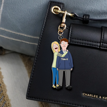 Load image into Gallery viewer, Personalized Cartoon Keychain for Couples - Unique Valentine's Day Gifts Keychains PopCulturePrints