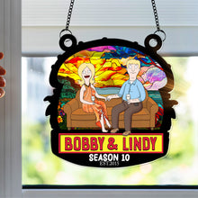 Load image into Gallery viewer, "Celebrate Love with a Personal Touch" - Personalized Anniversary Window Hanging Suncatcher Ornament - Ideal Gift for Couples, Friends, and Family Ornament PopCulturePrints
