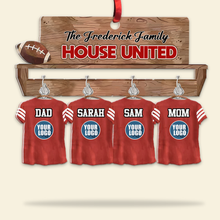 Load image into Gallery viewer, Custom Family Christmas Ornament for American Football Lovers Ornament PopCulturePrints