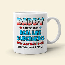 Load image into Gallery viewer, Personalized Superhero Dad Mug - Custom Gift for Dad Coffee Mug PopCulturePrints