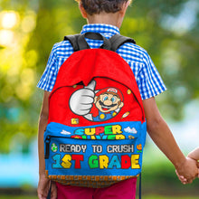 Load image into Gallery viewer, Personalized Super Bright Kids Backpack - Ready to Crush 1st Grade Backpack PopCulturePrints