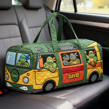 Load image into Gallery viewer, “Adventure Awaits!” - Personalized Camping Lover Duffle Bag - Custom Gift for Nature Enthusiasts & Outdoor Lovers Quilted Duffle Bag PopCulturePrints