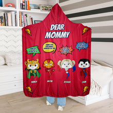 Load image into Gallery viewer, Custom Super Mom Blanket Hoodie - Perfect for Mother's Day Blanket PopCulturePrints