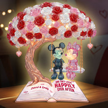 Load image into Gallery viewer, Forever Together: 'And They Lived Happily Ever After' – Personalized Acrylic Light Box for Couples Light Box PopCulturePrints