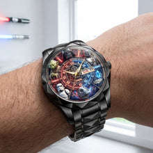 Load image into Gallery viewer, Unlock the Universe with Cosmic Energy – Personalized Stainless Steel Men’s Watch Men's Watch PopCulturePrints