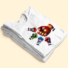 Load image into Gallery viewer, "Super Dad's Fist Bump Shirt" - Personalized Gift for Dad, Grandpa, and More! Shirts PopCulturePrints