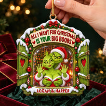 Load image into Gallery viewer, Cheeky Couple Holiday Ornament - Personalized Christmas Gifts For Couple 07ohdt071026 Ornament PopCulturePrints