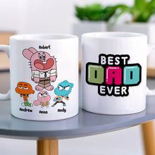 Load image into Gallery viewer, Personalized Cartoon Family Best Dad Ever Mug Coffee Mug PopCulturePrints