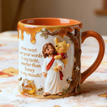 Load image into Gallery viewer, How Sweet Are Your Words - Personalized Sweeter Than Honey Accent Mug for Christians Coffee Mug PopCulturePrints