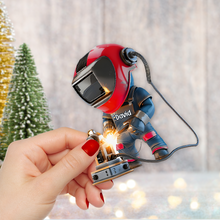 Load image into Gallery viewer, Custom Welder Christmas Ornament - Personalized Name Gift Ornament PopCulturePrints