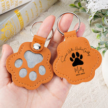 Load image into Gallery viewer, Sweetest Hello, Hardest Goodbye - Personalized Pet Hair Storage Keychain - Memorable Gift for Pet Lovers Keychains PopCulturePrints