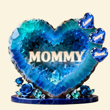 Load image into Gallery viewer, “A Heart Full of Love” - Mommy Heart Acrylic Plaque - Personalized Gifts for Mom, Grandma and More Shaped Plaques PopCulturePrints
