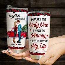 Load image into Gallery viewer, Personalized Kissing Couple Tumbler - Unique Anniversary Gift - Valentine's Day Gifts Tumbler Cup PopCulturePrints