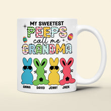Load image into Gallery viewer, Personalized Easter Coffee Mug for Grandma - My Sweetest Peeps Coffee Mug PopCulturePrints