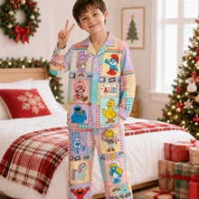 Load image into Gallery viewer, Bring Back Childhood Memories - Lovely Nostalgic Cartoon Characters Pajama Set - Personalized Gift for Kids and Adults Pajama Set PopCulturePrints