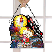 Load image into Gallery viewer, Personalized Suncatcher Ornament for Couples | Unique Valentine's Day Gifts Ornament PopCulturePrints
