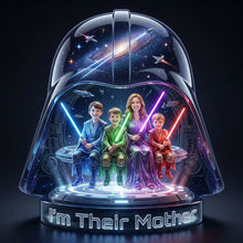 Load image into Gallery viewer, “Embrace the Galaxy with Family Love” - Universe Family Lightbox, Custom Acrylic Photo Gift for Moms and Kids Light Box PopCulturePrints