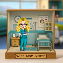 Load image into Gallery viewer, "Caring Hearts, Personalized Touch" - Custom Nurse Mom Plaque - Perfect Gift for Moms, Grandmas, & Nurses Shaped Plaques PopCulturePrints