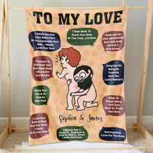 Load image into Gallery viewer, Personalized Love Blanket for Couples - Unique Gift for Your Special Someone Blanket PopCulturePrints