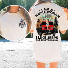 Load image into Gallery viewer, Personalized Jeep Lover and Believer in Jesus T-Shirt Shirts PopCulturePrints