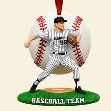Load image into Gallery viewer, Celebrate the Spirit of Baseball - Personalized Pitch & Shine Christmas Ornament Ornament PopCulturePrints