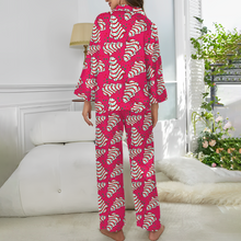 Load image into Gallery viewer, Festive Christmas Tree Button-Up Pajama Set Pajama Set PopCulturePrints