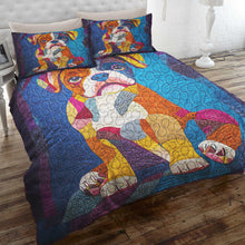 Load image into Gallery viewer, Colorful Boxers Dog Christmas Quilt Set for Dog Lovers Blanket PopCulturePrints