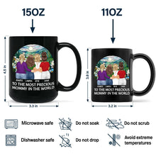 Load image into Gallery viewer, To The Most Precious Mom In The World - Personalized Black Mug | Ideal Gift for Mother's Day, Grandma, and More Mug PopCulturePrints