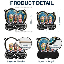 Load image into Gallery viewer, Mother & Daughters: Forever Linked Together - Personalized Window Hanging Suncatcher Ornament Suncatcher Ornament PopCulturePrints